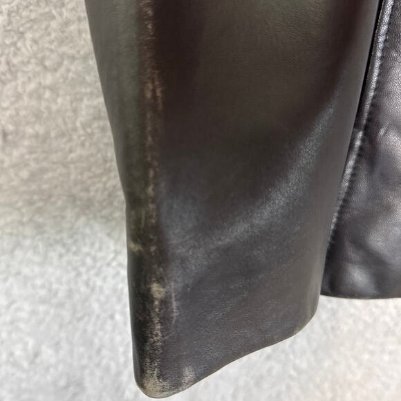 Vintage Y2K Women’s Lambskin Leather Jacket Soft Lambskin Black Blazer SZ S - Picture 8 of 11